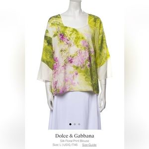 Dolce & Gabbana silk blouse size 46 100% silk